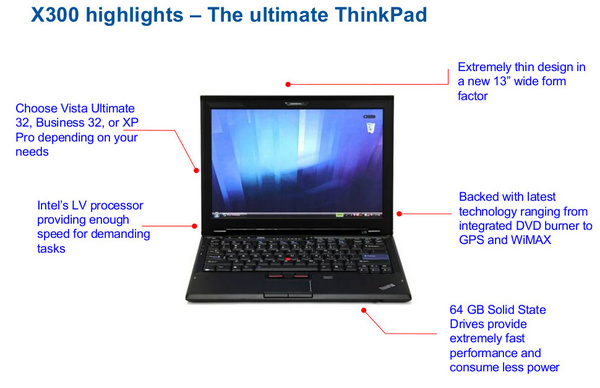 Lenovo ThinkPad X300 Lenovo ThinkPad X300