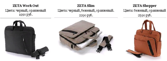Новая коллекция TUCANO - сумки для ноутбуков ZETA 