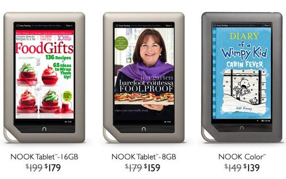 Barnes & Noble снижает цены на планшеты Nook Color и Nook Tablet