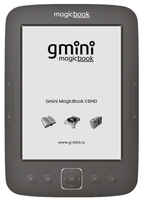 Электронный ридер Gmini MagicBook C6HD. Вид спереди