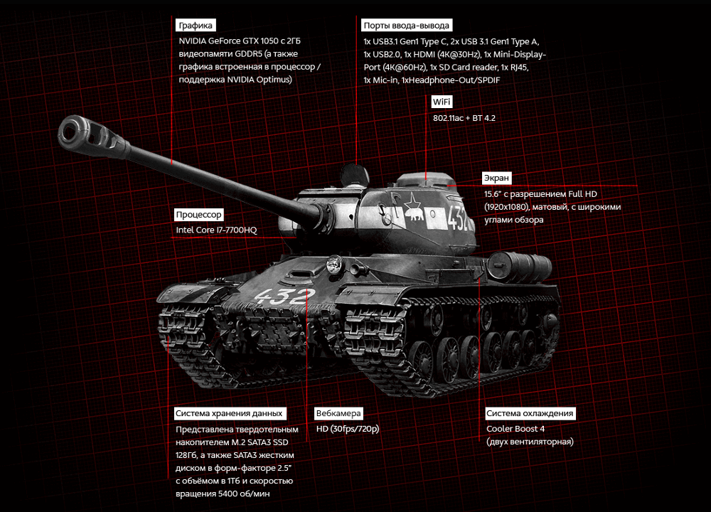  MSI GP62M World of Tanks Edition